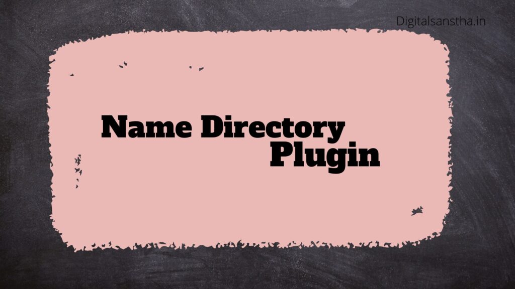 Name Directory, Best WordPress Plugin. 